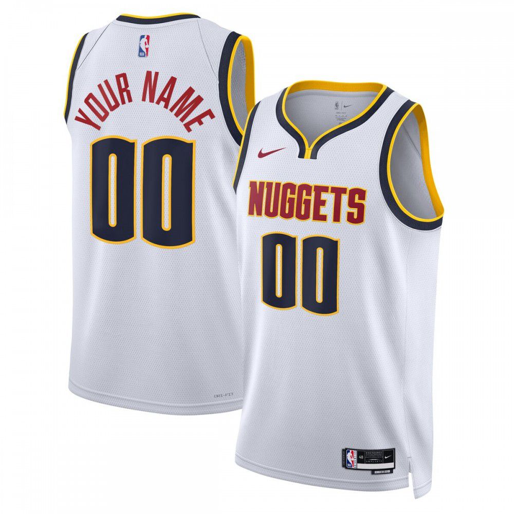 Denver Nuggets Unisex 2022/23 Swingman Custom Jersey White - Association Edition-Pro Kit Vault | Brand New 26/27 Sports Jerseys